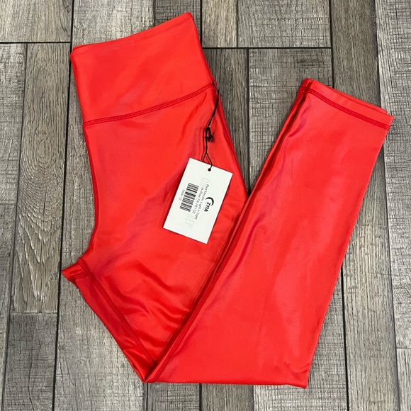 Zyia Red Metallic LnT leggings - Picture 1 of 3
